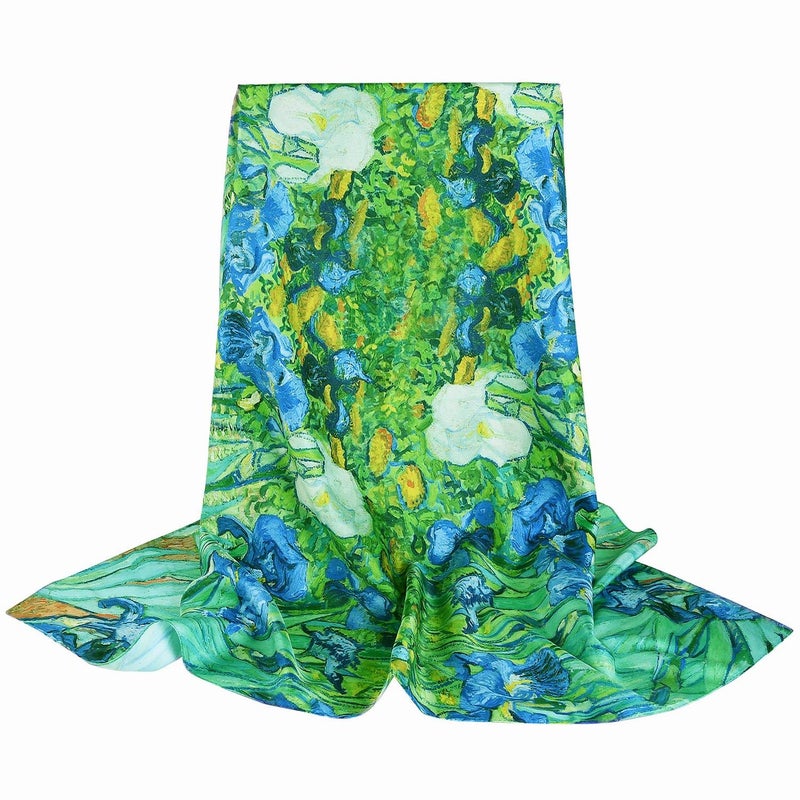 vimate 100% Silk Hair Scarf, 35 Inch Square Ladies Silk Hair Wrap Scarf for Sleeping - Image 1